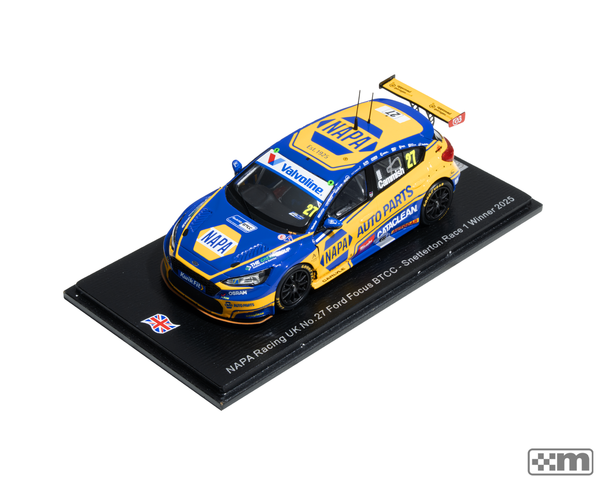 NAPA Racing UK No.27 Ford Focus BTCC - Snetterton Race 1 Winner 2025 Dan Cammish